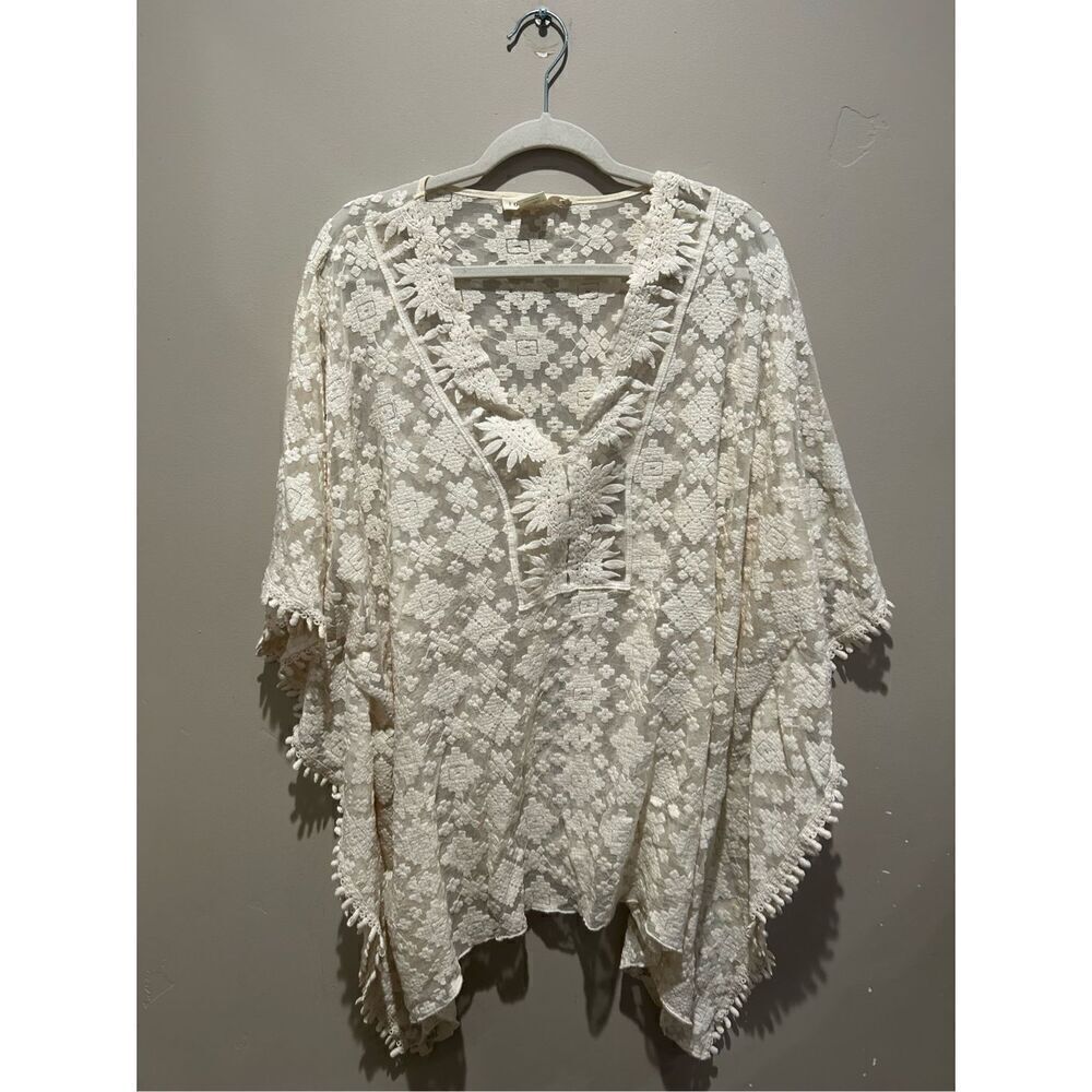 Love stitch cover-up top